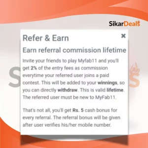 MyFab11 Refer and earn